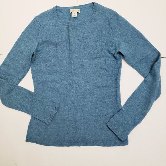 Adrienne Vittadini Sweaters - Adrienne Vittadini Cashmere Round Neck Long Sleeve Aqua Blue Pullover